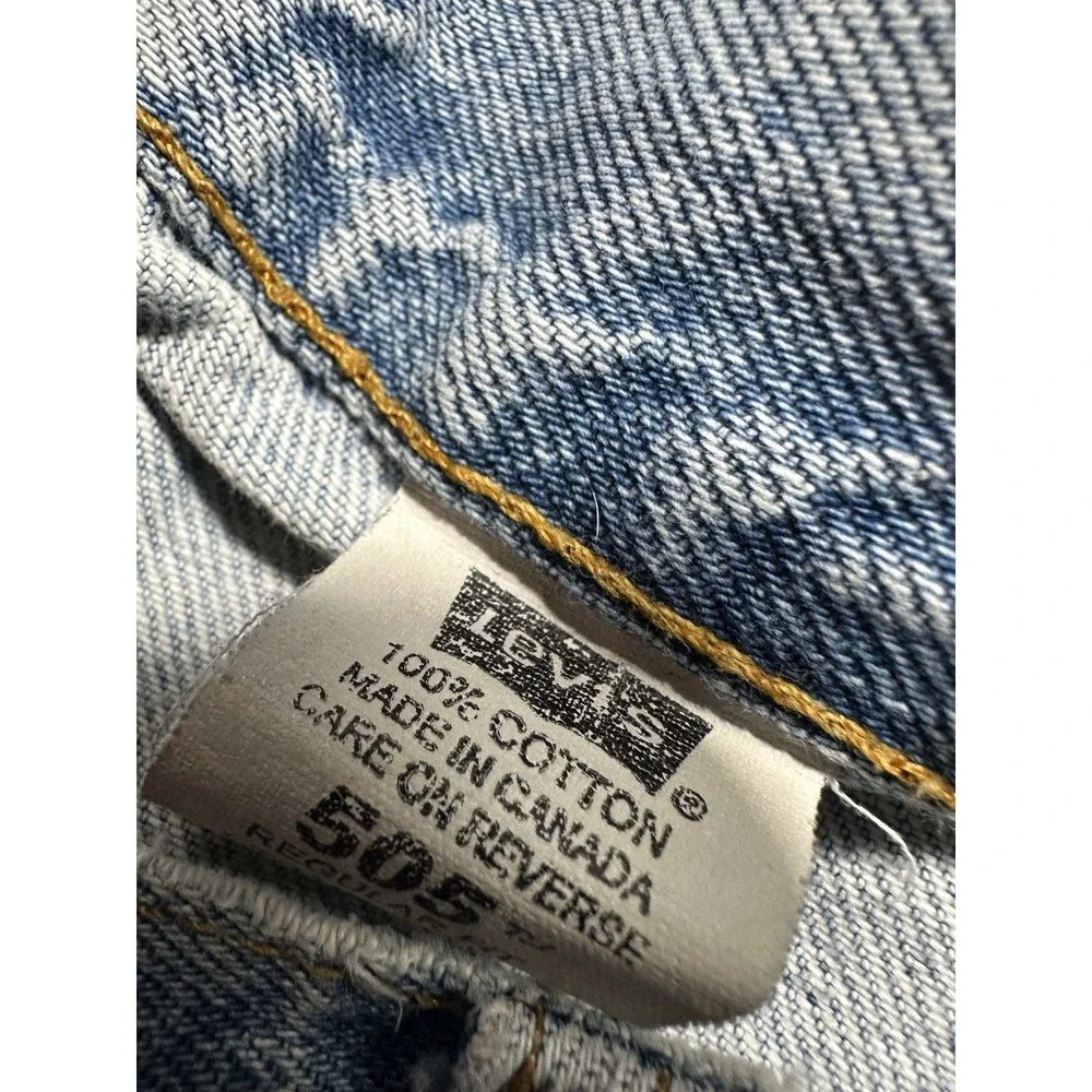 VTG Levi's 505 Mens 38 Waist Denim Cutoff Shorts High Rise Distressed Canada